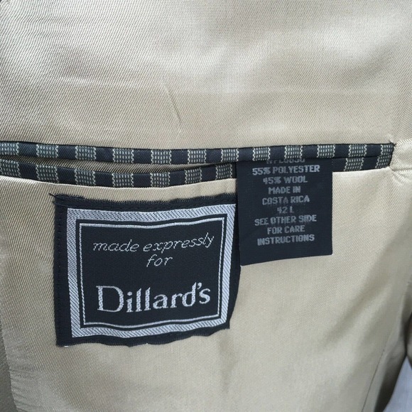 WIMBLEDON OF ENGLAND‎ Men's GOLD TONE BUTTON BLAZER Sz 42L - Picture 9 of 9